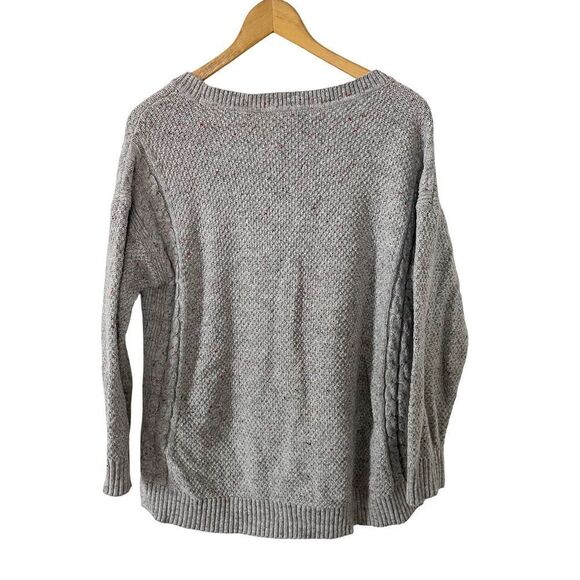 Tommy Hilfiger Grey Colourful Speckled Cable Knit Crewneck Sweater - Picture 2 of 7